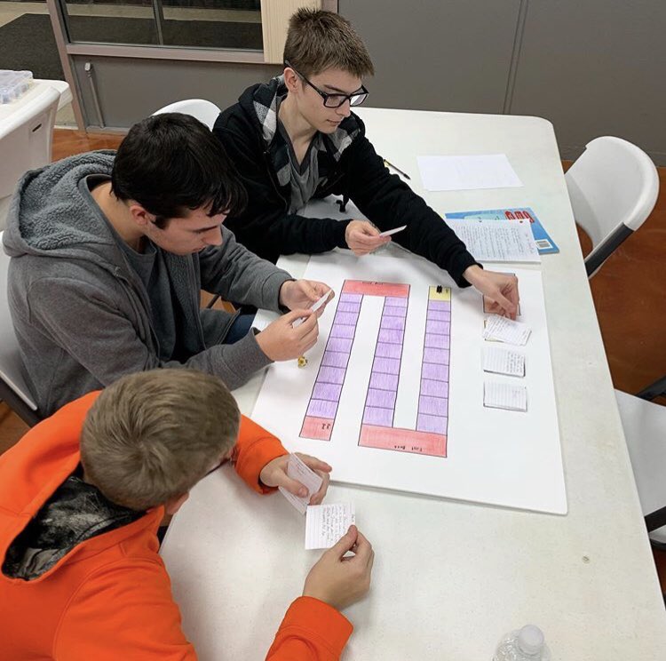 Indiana4h's tweet photo. @PurdueExtHenry Clover Gaming 4-H’ers pilot tested each of their individual games last Tuesday. This Tuesday the Clover Gamers will host a Game Showcase in front of their friends &amp; family! 🍀🎲 #InspireKidsToDo #CloverGaming https://t.co/cfOCBpdCV0