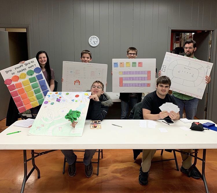 Indiana4h's tweet photo. @PurdueExtHenry Clover Gaming 4-H’ers pilot tested each of their individual games last Tuesday. This Tuesday the Clover Gamers will host a Game Showcase in front of their friends &amp; family! 🍀🎲 #InspireKidsToDo #CloverGaming https://t.co/cfOCBpdCV0
