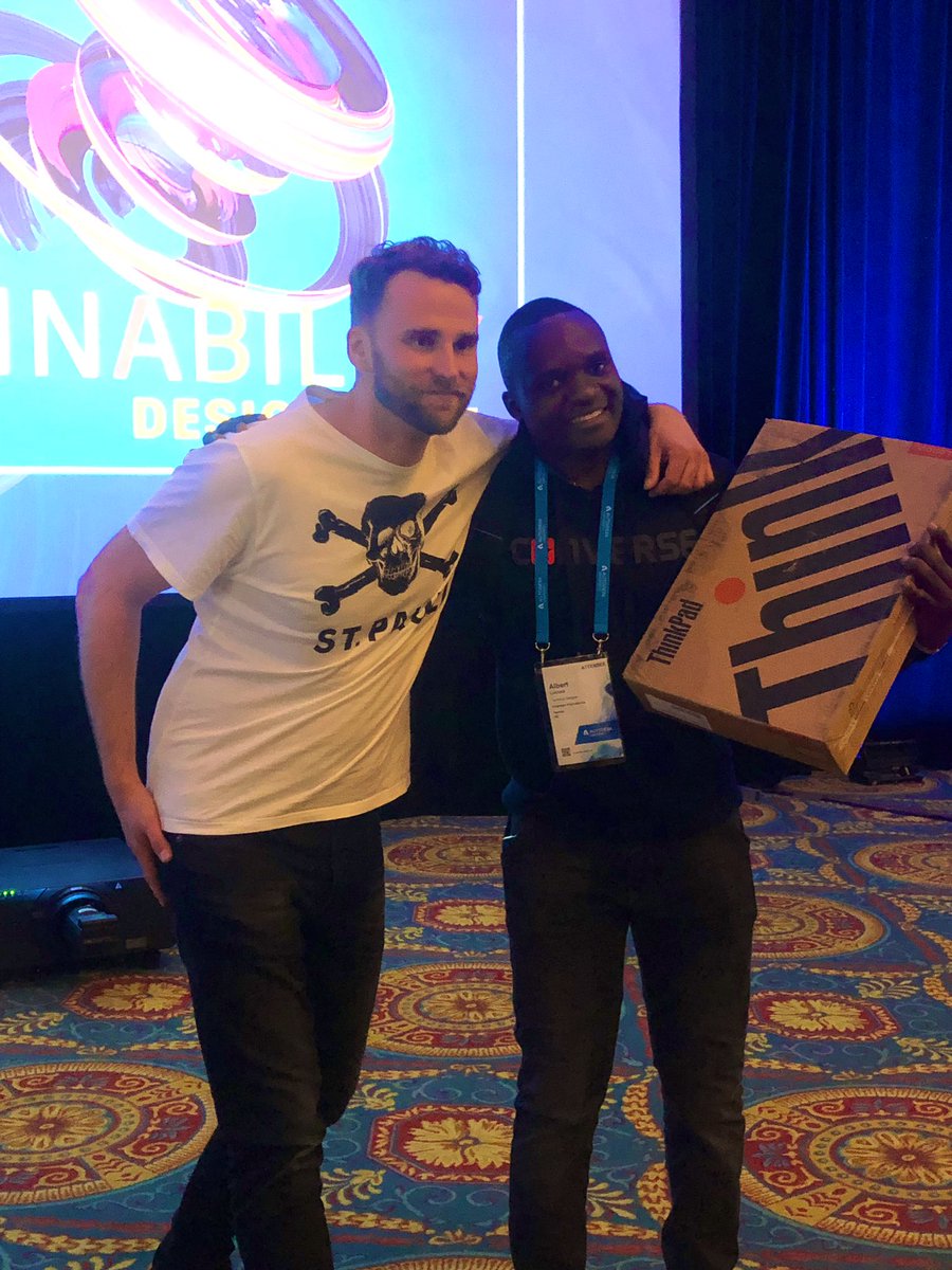 thinkstations's tweet photo. Final winners of the @autodesku Design Slam. Thanks to everyone for participating. Congratulations @ThatBIMGirl and Albert!!π #ThinkPseries #AU2019 @NVIDIADesign https://t.co/c4xYIiPm7Y