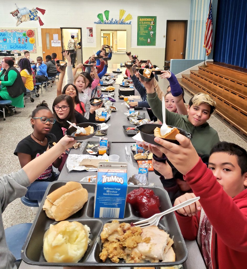 Thanksgiving school lunch! And pie served right to the table?! The kids were pumped! #Thanksgiving #oneccps