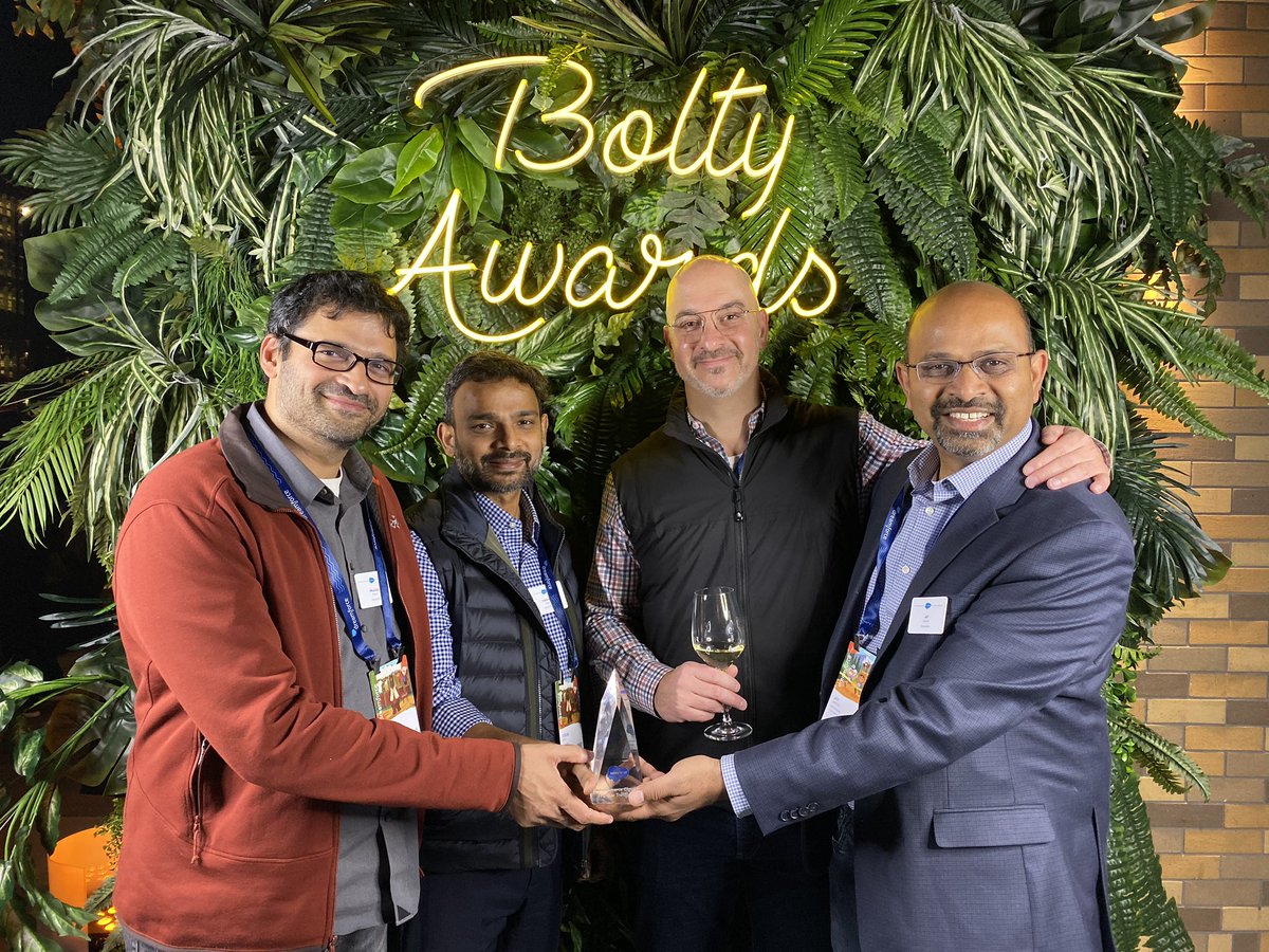 pamidip's tweet photo. It is official!! We are the best :) 
So excited to get the first ever B2B Commerce trailblazer Bolty’s award! We cannot be here without our great team at #docmation

#boltys #dreamforce19 #b2bcommerce #salesforcecommercecloud #salesforce https://t.co/TRB6y7MqZc