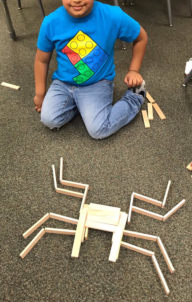 This kindergarten friend blew me away in STEAM building with KEVA today - he came up with this spider. <a href="/MNEStheBest/">Minnieville Elementary</a> <a href="/KEVAplanks/">KEVA® Planks</a> <a href="/MNESKdgnTeam/">MNES Kindergarten</a>