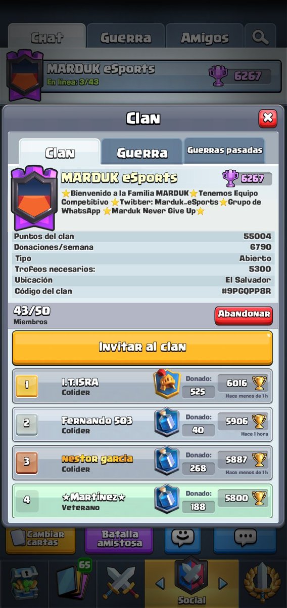 ⚔Buscamos Jugadores en Ladder⚔

                 ⚔Requisitos⚔

🎯 PB: +5300.
🎯 War: +100 win.
🎯 Ser Activo y Donador.
<a href="/Kathy_34eSports/">⭐🦉Kathy34 🦉⭐</a>
<a href="/MARDUK_eSports/">MARDUK eSports</a> 
@Ska_Neo 
<a href="/ClashRoyaleES/">Clash Royale ES</a>