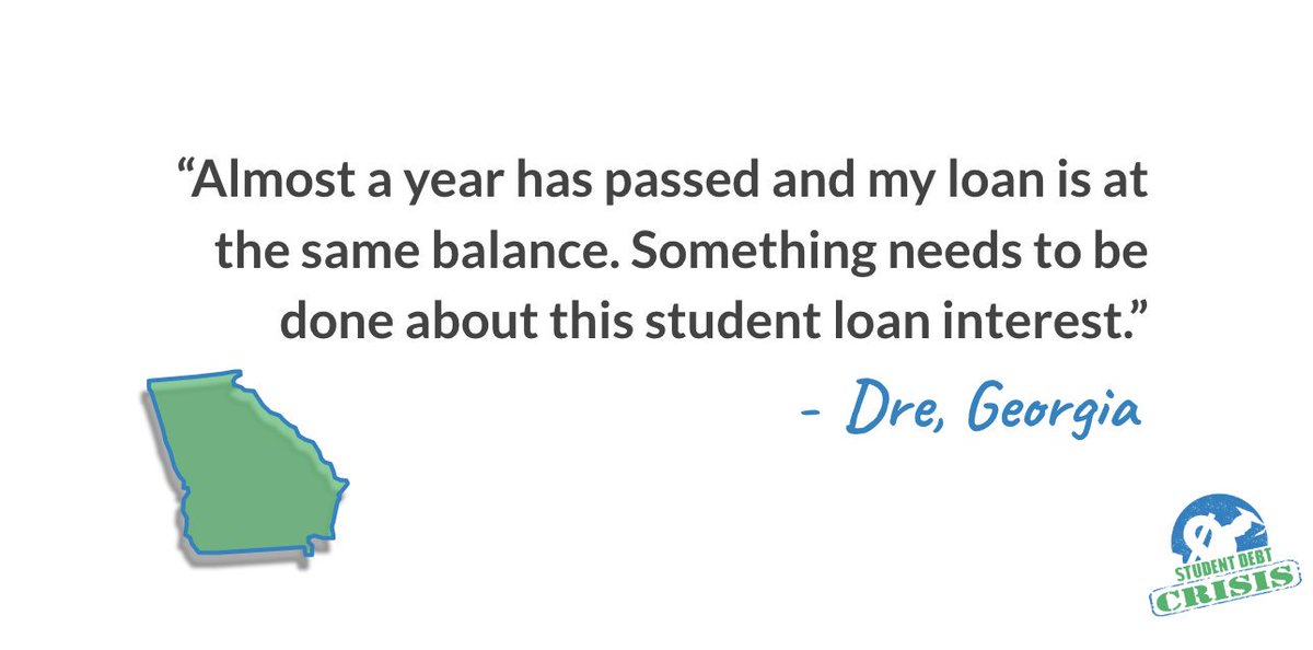 DebtCrisisOrg's tweet image. The #StudentDebtCrisis is real in #Georgia. Candidates at #DemDebate5 need to address the problem ASAP.