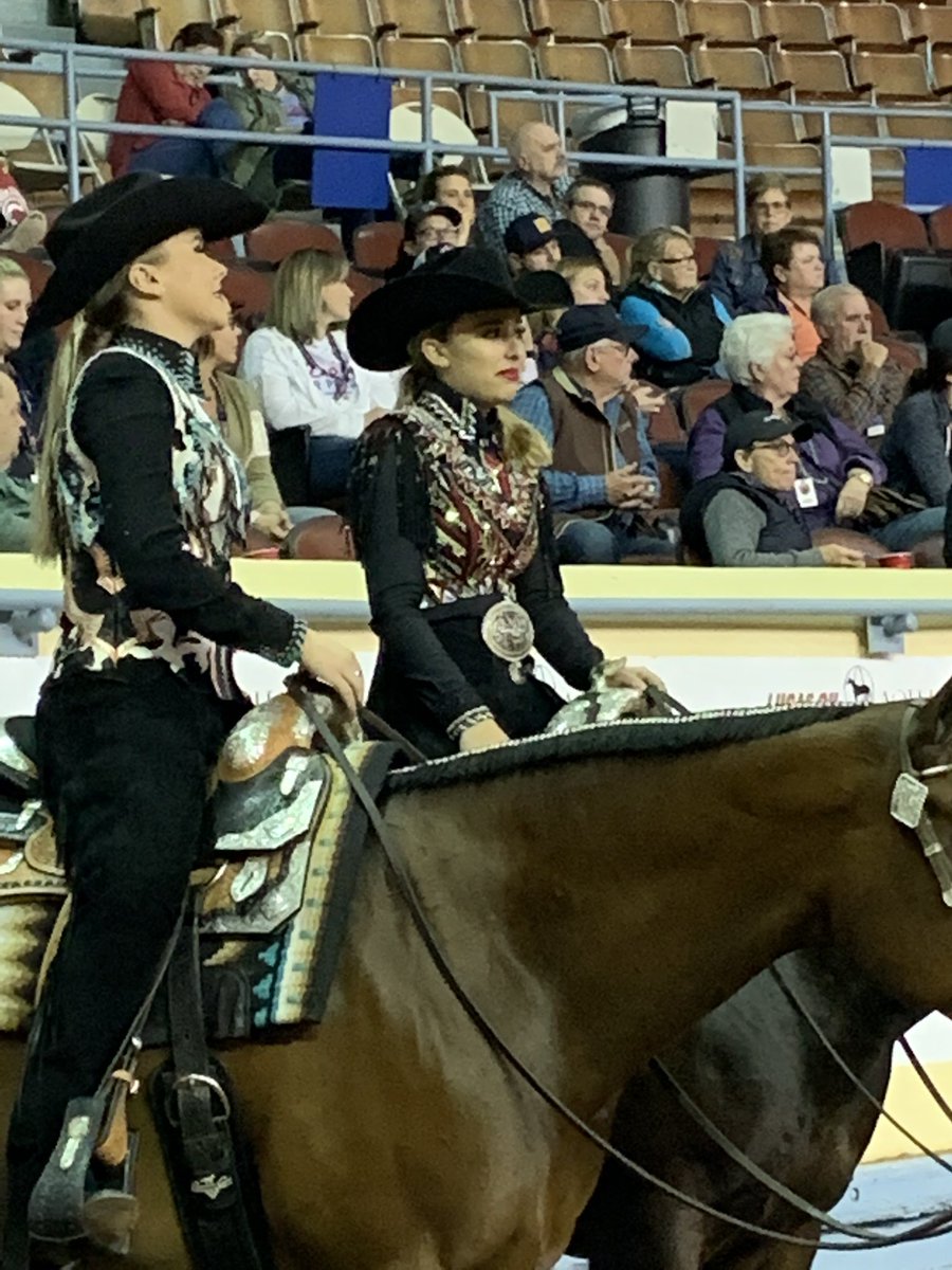 Young guns Taylor Searles and Natalia Devencenty finish 1-2 in amateur western riding at the #AQHAWorldShow <a href="/AQHA/">AQHA</a> <a href="/AQHYA/">AQHYA</a> <a href="/Lucas_Oil/">Lucas Oil Products</a>