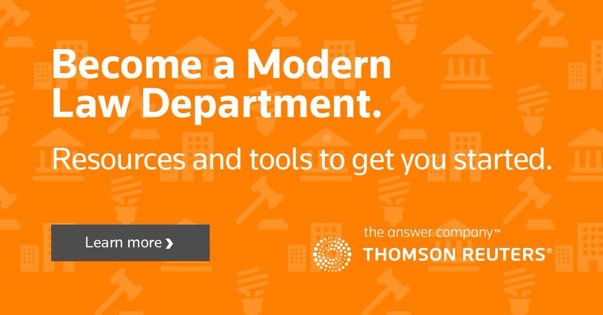 Only 4% of law departments could be considered a “modern law department.”  Learn how you can transform your corporate law department with these resources.   tmsnrt.rs/2pG5l6A

#legalops #generalcounsel #inhouselegal