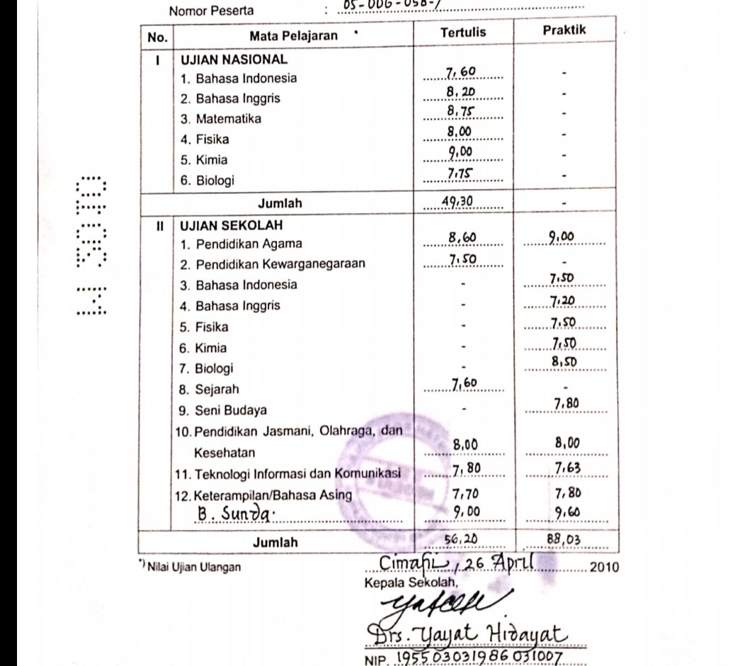SRobbaeah's tweet photo. @BKNgoid admin mau tanya untuk nilai ijazah yang formasinya gini nilai yang di masukin yang mana  ya ? makasih admin https://t.co/9XaY1K4aOA