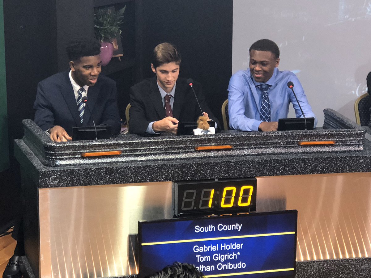 Check out our scholastic bowl team this weekend, Saturday November 23, @10:30am on NBC4! #GreatKids #knowledge @SouthCountyBBB @SoCoHypesquad @socohs @soco_principal @Region4FCPS @ABC7EileenW @ABC7John