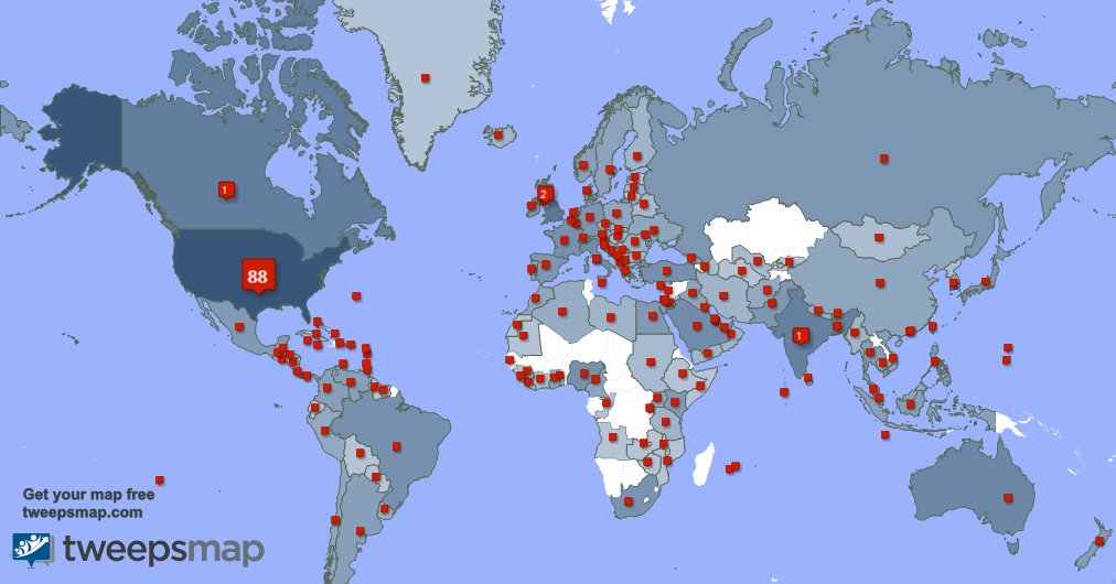 Special thank you to my 53 new followers from India, and more last week. tweepsmap.com/!JohnWUSMC