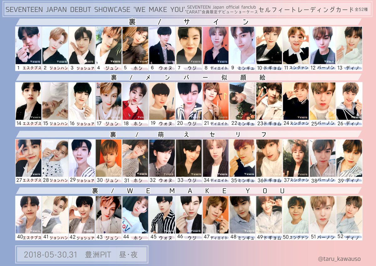 SEVENTEEN Japan 1st mini album we make you Photocard [with