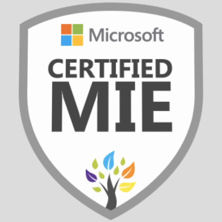 _MsValliere's tweet photo. Finished #MicrosoftMIE training today. Loved & highly recommend this professional learning experience. https://t.co/5rPCZr88Z5