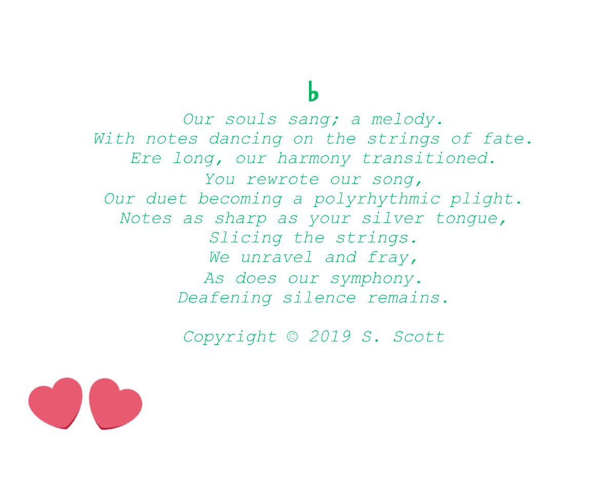 Percevoir's tweet photo. One of my current faves that I’ve written this month. “Sharp Note”, love can be a melody with highs and lows; from sharp to flat. #wip #writers #writerslife #WritingCommunity #prose #WIPitWed #creativewriting #workhardwriteharder
Check my bio for my blog link. ❤️ https://t.co/BBmWhoGmsa