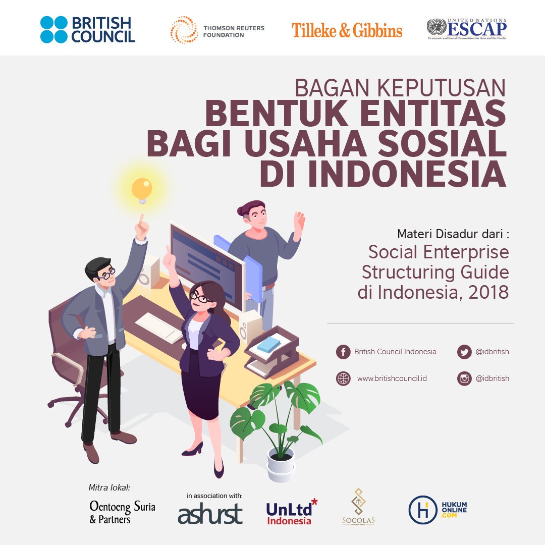 HukumOnline's tweet photo. Mau tahu apa badan usaha yang cocok untuk usaha sosial Anda?
*Media Partnership
#UsahaSosial #SocEntIndonesia #SocEntGlobal #SocialEnterprise #WhoKnew #SocialEnterpriseDay #britishcouncilindonesia #britishcouncil https://t.co/ADE5yGBw0J