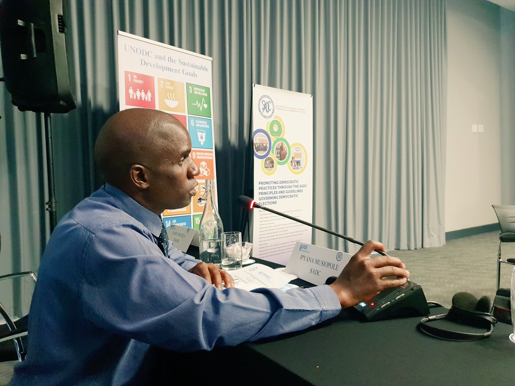 ZhuldyzAkisheva's tweet photo. #SADC-@UNODC workshop on illicit financial flows. SADC membe states should cooperate in tracing illicit assets, said Ipyana Musopole presenting SADC Protocol on Corruption. We need 2 use SADC-UNODC Regional Program 2 upscale work on IFF @SADC_News @DrTaxs @MiwaKatoEmpower #SDG16 https://t.co/qzNf9yoAdi