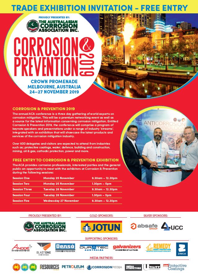 BlygoldOceania's tweet photo. 👋🏼Blygold will be featuring at the Corrosion &amp; Prevention Trade Exhibition from Monday through to Wednesday next week.  Stand 35. https://t.co/5mKvb1I3Ex