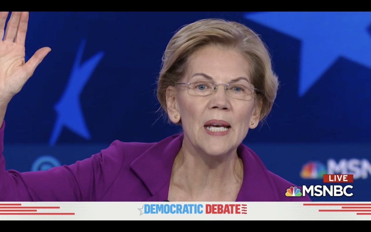 Everytown's tweet photo. “We should have talked about gun violence.” - @ewarren

👏👏👏 #DemDebate https://t.co/Sx46sc3MzL