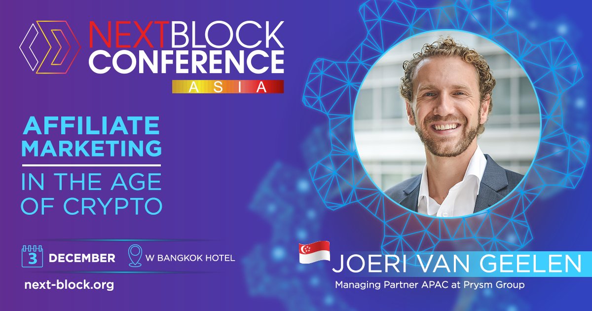 💥Excited to announce Joeri van Geelen, Managing Partner APAC of <a href="/prysmeconomics/">Prysm Group</a>.💥

💸Buy tickets for NEXT BLOCK ASIA 2.0 now because in 3 days the price will increase: NEXT-BLOCK.ORG