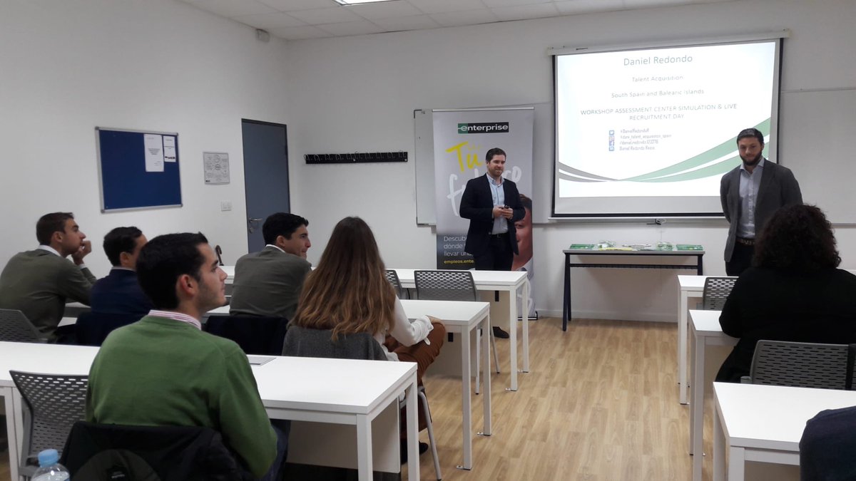 ESICSevilla's tweet photo. Enhorabuena a los participantes en el Live Recruitment Day de @Enterprise donde conocieron la compañía y mostraron su talento. Gracias  @DanielRedondoR especialista en adquisición de talento por toda la información y atención a los asistentes . https://t.co/T1JvftLloS