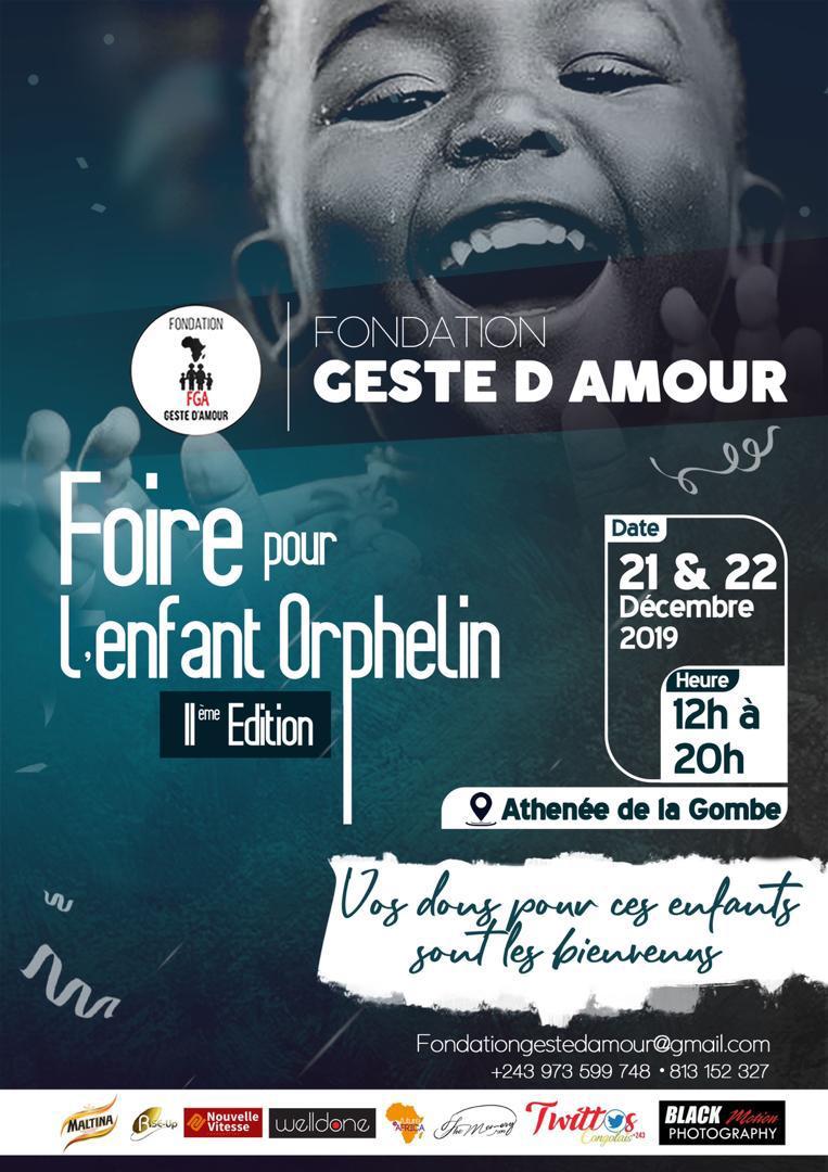 Mr_kimady's tweet photo. Nous vous invitons à la foire pour l’enfant orphelin le 21 et 22 décembre à l’athénée de la Gombe. Votre présence sera précieuse pour chacun de ces 100 enfants orphelins Merci d’en parler et de partager avec nous cette affiche. #FGAFoire2
#21DecRetrouvaillesDesTwittos243 https://t.co/LlKVQTGGtb