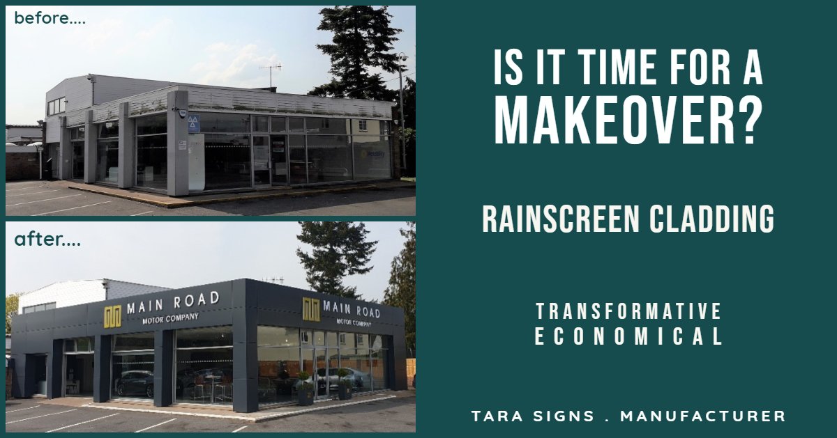 Time for a makeover? Try #rainscreen visit tarasigns.com
#signmakers #signs #branding #signmanufacturer
