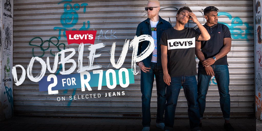 Studio_88's tweet photo. For all the guys who like to play hard and when they work - work just as hard! 
Double up and get two selected Levi’s jeans for R700.

#DoubleUp #2for700 #StyleOnTheMove
 https://t.co/EQ73blfAYb https://t.co/HTPmsjkp7O