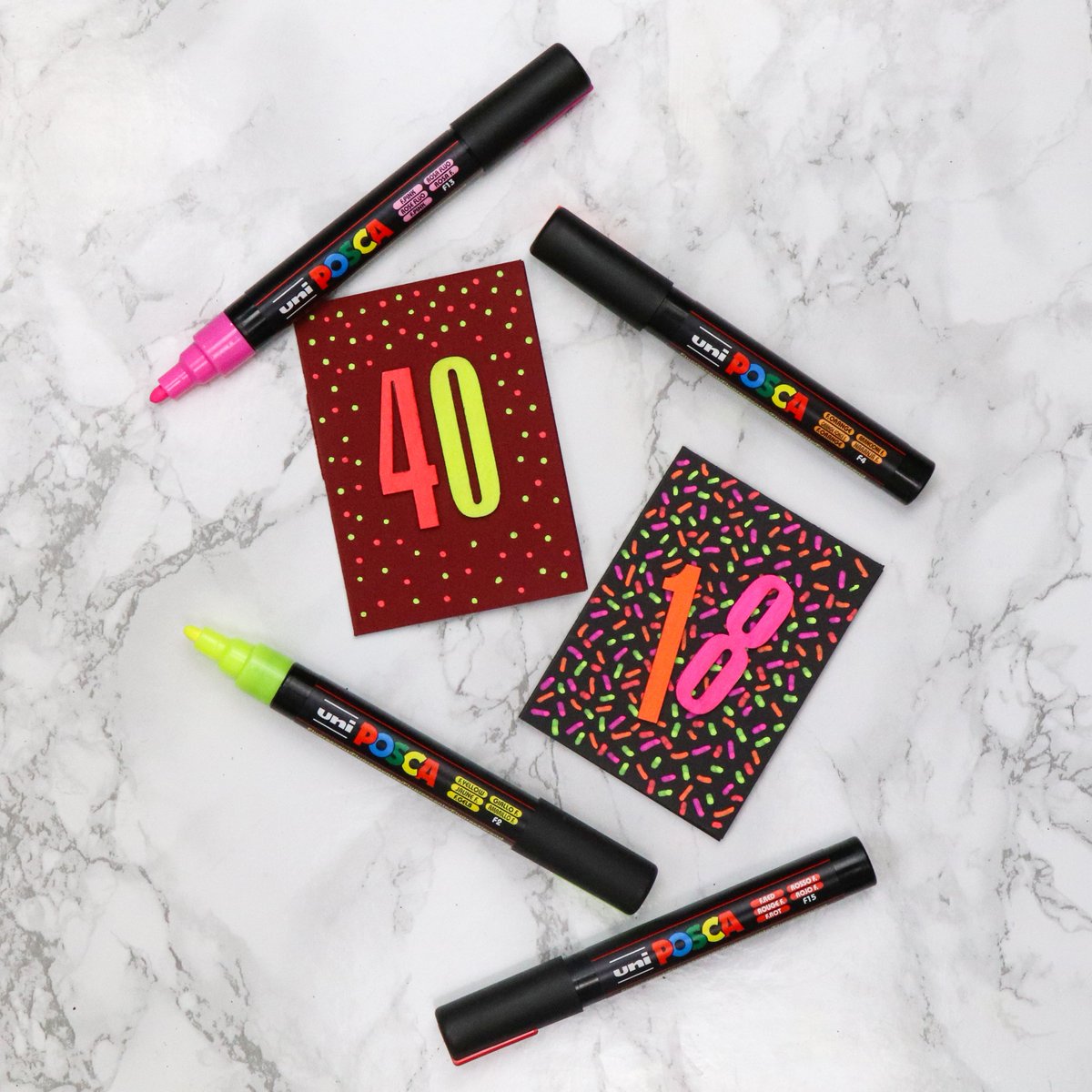 uniball_uk's tweet photo. These fluo POSCA’s really do stand out! We’re making birthday cards! What will you make?!
#PenArt #Doodles #POSCA #POSCAart #POSCAPens #carveouttimeforart #contemporaryart #artstudio #makearteveryday #instaart #arts_gallery #inthestudio #thenativecreative https://t.co/GpkiwTMsTp