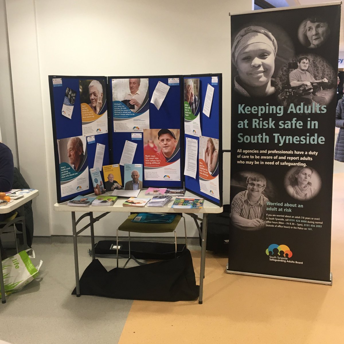 Today we are out and about with partner agencies supporting Carers Rights Day as part of Adult Safeguarding Week #adultsafeguardingweek @AnnCraftTrust @Change4LifeST