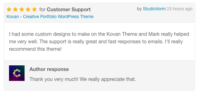 wpcodeex's tweet image. Another satisfied Kovan Buyer #satisfied #happycustomer #customersupport  #review #ratings #portfolio #business #wordpress #theme themeforest.net/item/kovan-cre…