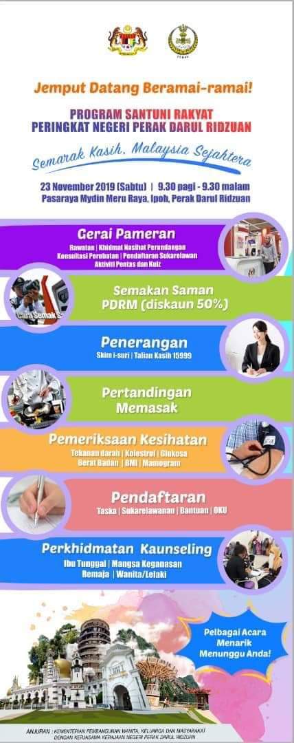 Jabatan Kebajikan Masyarakat On Twitter Lusa Program Santuni Rakyat Negeri Perak Pada 23 November 2019 Sabtu Di Pasar Raya Mydin Meru Jaya Ipoh Https T Co Ksyc2k7uhb Twitter