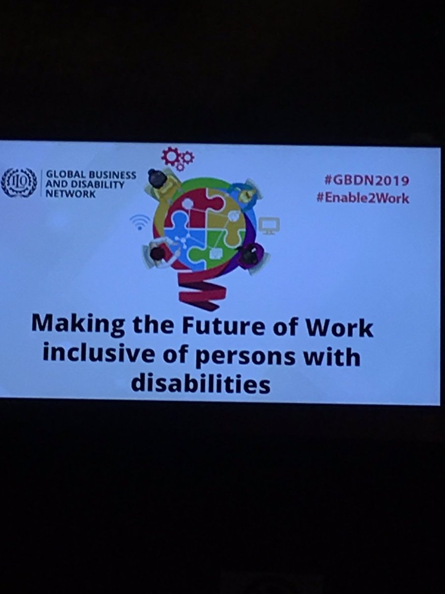 Launch of the annual <a href="/ilo/">International Labour Organization</a> #GBDN conference in Geneva. 2 days « to make sure that the future of work works for people with disability » <a href="/SocieteGenerale/">Societe Generale Group</a> <a href="/tousuniques/">tousuniques</a>