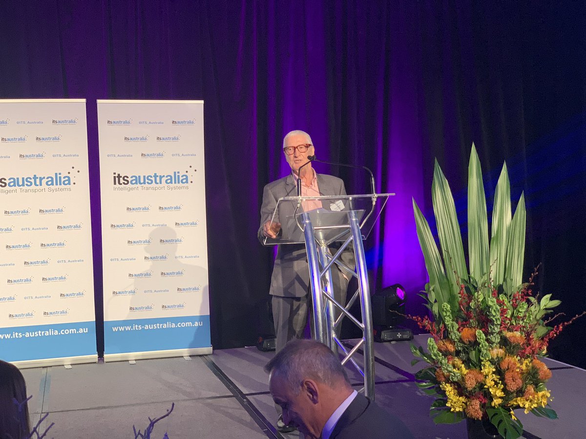 Congratulations to, Brian Smith, the recipient of this year’s Max Lay Lifetime Achievement Award at the ITS Australia National Awards. Congratulations Brian, a very well deserved honour. #FutureTransport