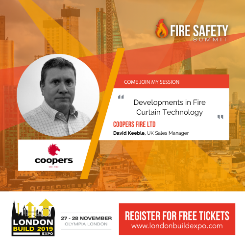 CoopersFire's tweet photo. Only one week to go until Coopers Fire are at @LondonBuildExpo !! As well as exhibiting on stand T40, we will also be presenting on Developments in Fire Curtain Technology.
Read more about the event and register for free tickets here: https://t.co/PsEJ2AA2ZP
#londonbuild2019 https://t.co/ObpRAP9UL7