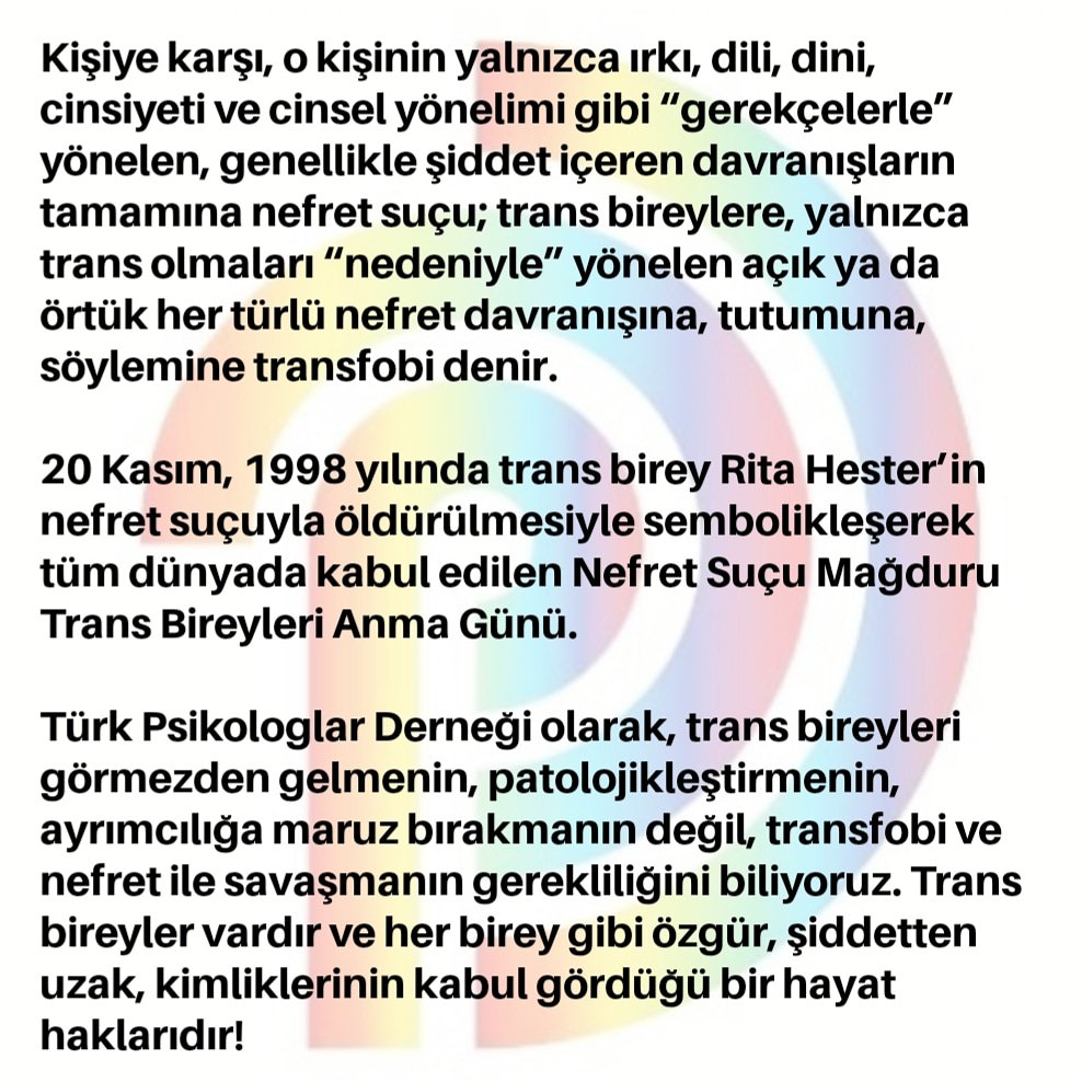 #20kasım #20kasımnefretsuçumağdurutranslarıanmagünü #lgbtiq #nefretsuçları #TPD #TPDistanbul #TPDlgbti