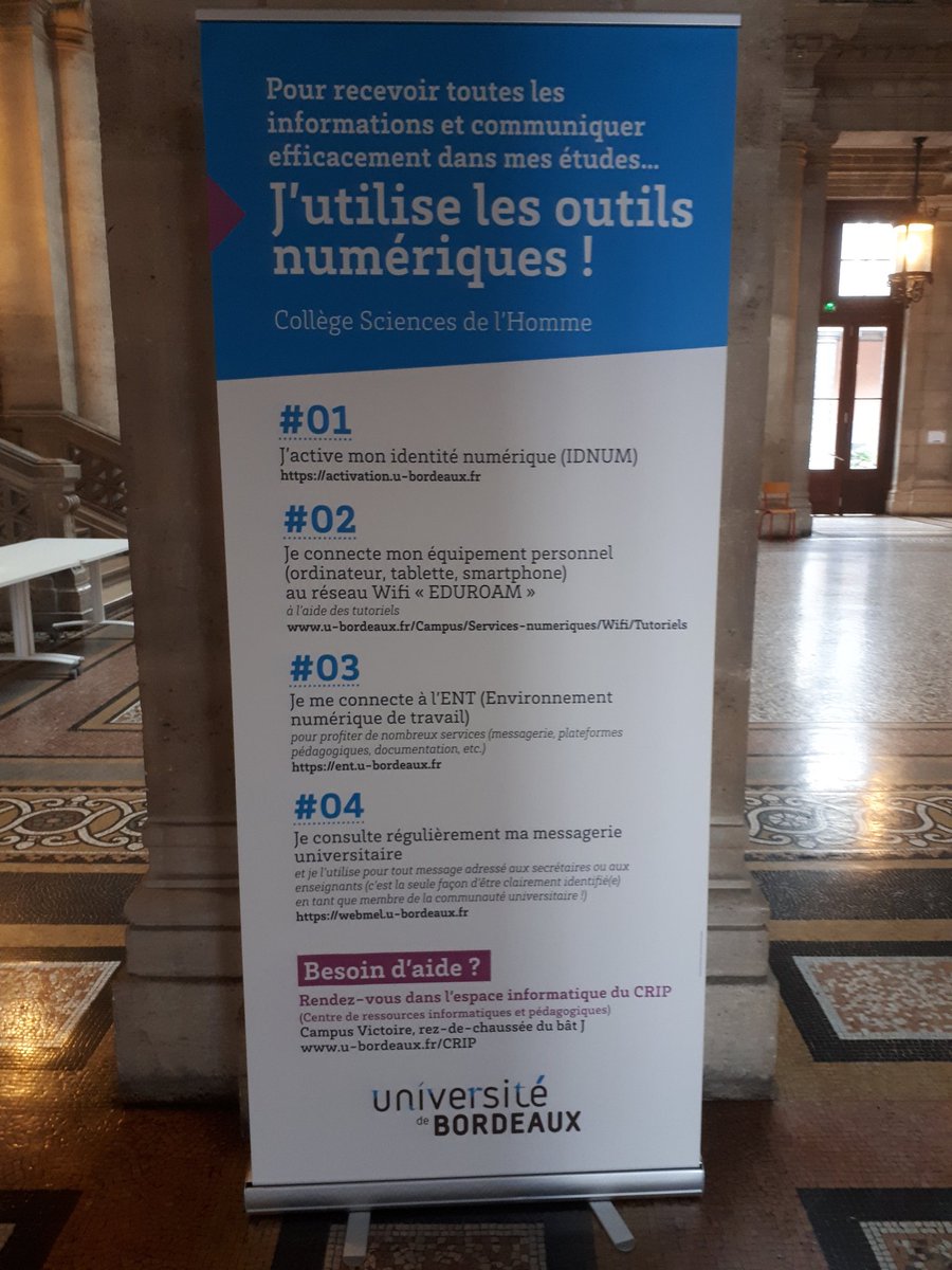 Bel accueil des étudiants à l'université de Bordeaux