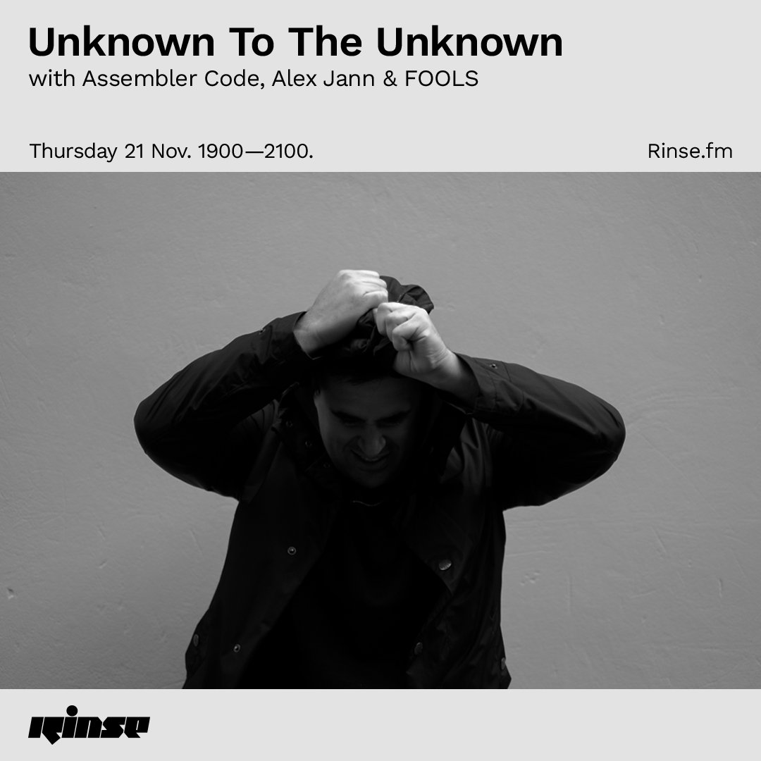 RinseFM's tweet image. It&apos;s time for @djhausUTTU with #Fools, #AssemblerCode &amp;amp; @alexjannuk providing plenty of electro and unreleased goodies for the next two hours on rinse.fm/player and 106.8FM 

#RinseFM