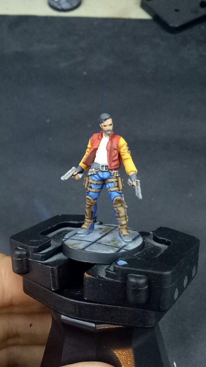 Cole from Zombicide: Invader by @CMONGames is done and ready to take on the Xenos hoard! #zombicide #zombicideinvader #miniatures #minis #mini #boardgamepainting #boardgames #boardgame #tabletop #tabletoppainting #art #painting #paint #survivor #aliens #xenos #cmon #coolminiornot