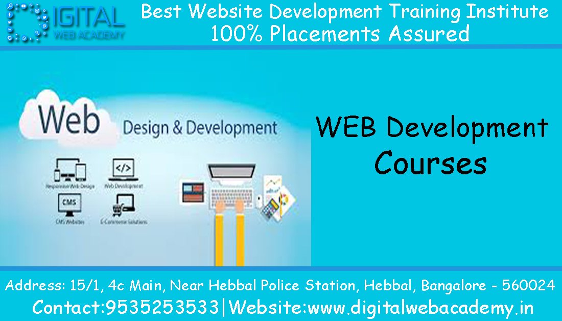 We Generate Fears While We Sit. We Overcome Them By Action.
#DigitalWebAcademy
#WebDevelopment
#PlacementsAssured
Best Web and Software Development, Digital Marketing Training Institute in Hebbal.
For more info:digitalwebacademy.in
Call:9535253533.