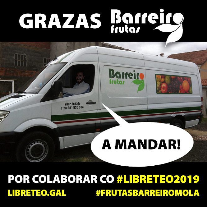 quenerapu's tweet image. (6 de 6) #LibreTeo2019 grazas @concellodeteo, @dinahosting e #FrutasBarreiro.

libreteo.gal

#TeoMola #DinahostingMola #FrutasBarreiroMola