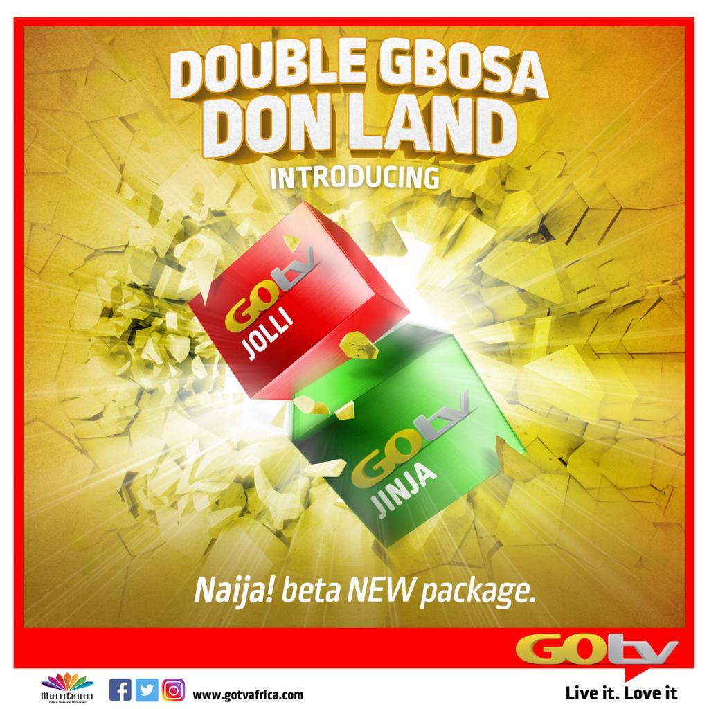 Stunner_Guy's tweet photo. Spice up your family time this December with all access to exclusive TV bouquet options from @DStvNg & @GOtvNg
You can decide to CONFAM, do YANGA or even PADI up with your folks on DSTV, and On GOTV, you can JOLLI & JINJA anyhow with nonstop entertainment
#NewPacksNaija
#19Nov19 https://t.co/WBWMmvww46