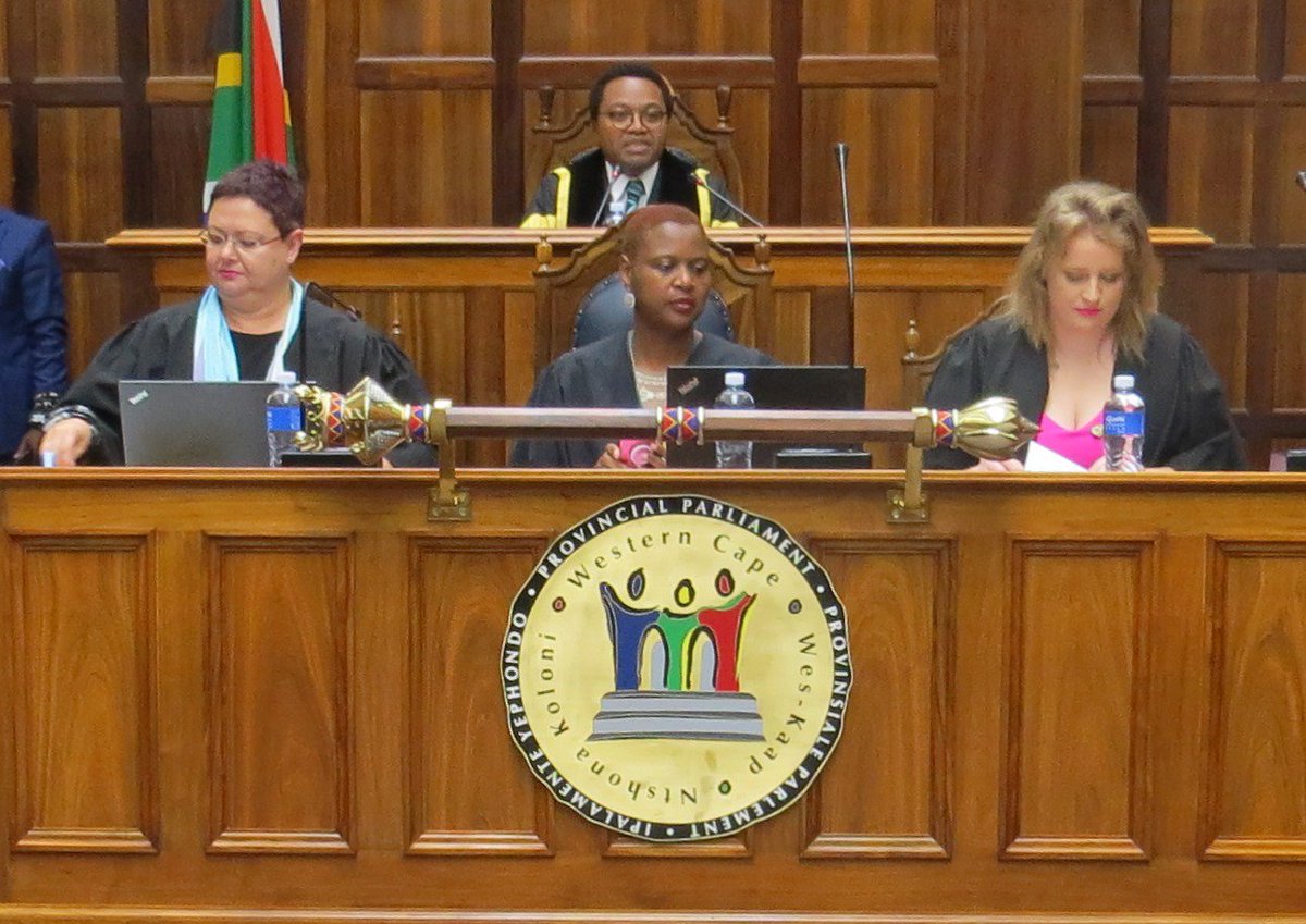 WCProvParl's tweet photo. #WCWP Speaker @mnqasela welcomes delegates to the 2019 Western Cape Women's Parliament this morning https://t.co/6kNpWDi36T