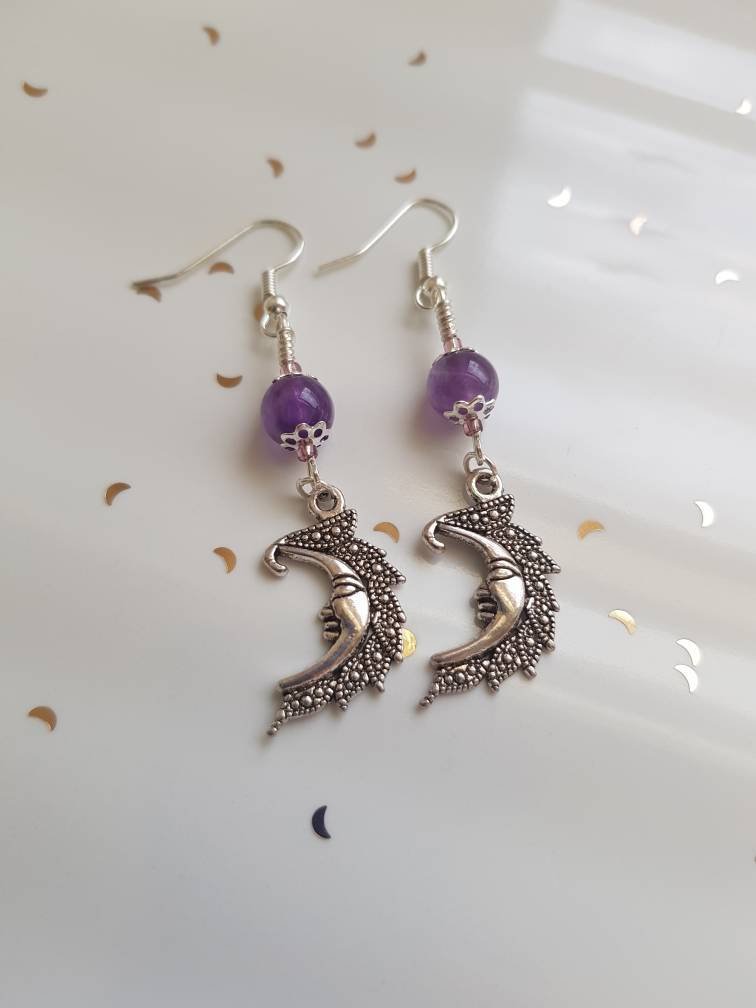 Magical moons! #amethystjewelry #26moonbeams #jewelry #etsy #amethystearrings #amethystjewellery #moonearrings #moonjewelry #giftforher #christmas #etsysale #earlybiz etsy.me/337Udgp