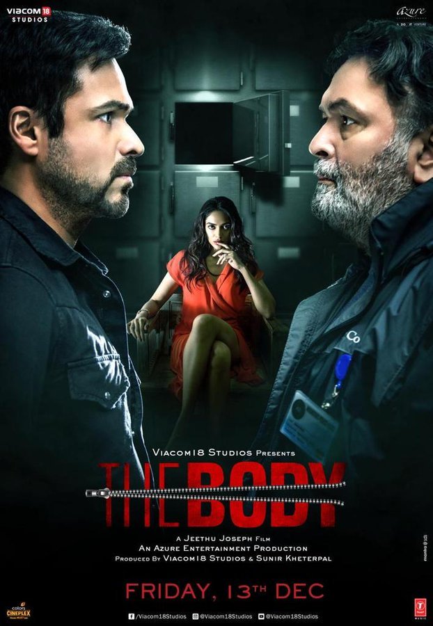 itsmajja1's tweet photo. New poster of #TheBody
Releasing on 13th Dec 2019
.
.
.
#EmraanHashmi #RishiKapoor #Bollywood #Majjabollywood #Itsmajja https://t.co/UElHmgDwZi