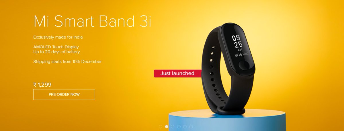 So, this is the new 'i'.
#Xiaomi #Redmi #MiBand3i