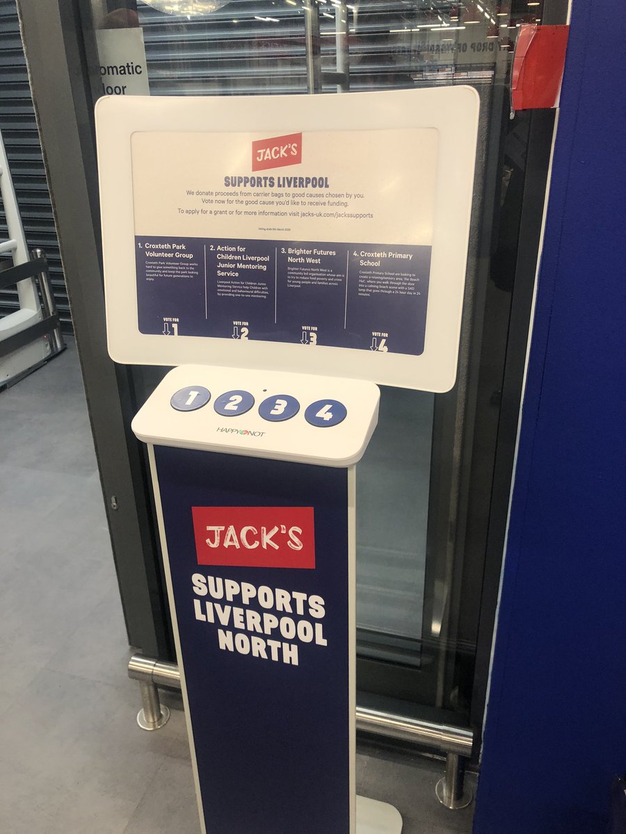 Thank you @shopjacksuk for our £250 cheque. We have now been entered into a competition to win some extra funding for an exciting new project. Please vote for us by choosing option 4 in the new Jacks store at North Liverpool Retail.