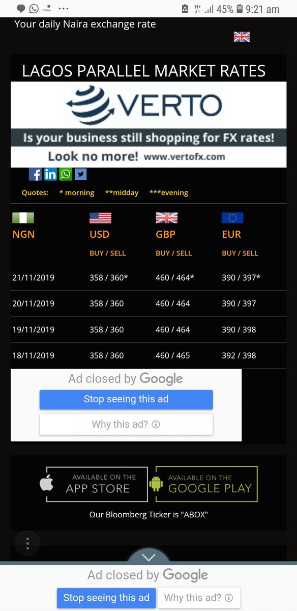 Exchange Rates As At Today November 21st, 2019. Contact me for your forex needs local and offshore. Have a successful day peeps! May the Lord Almighty bless our hustle and bustle!