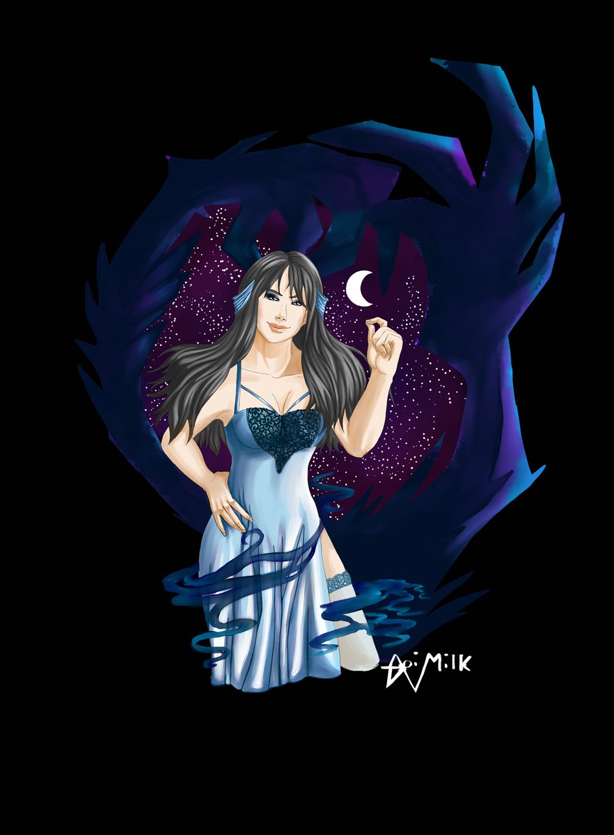 AoiPacky's tweet image. #finalwork Adèle et ses bras de ténèbres. Je me suis bien amusée à rajouter la dentelle(même si c'est long...) 

#jdr #rpg #darkness #woman #goddes #moon #power #magic #digitalart #digitaldraw #digital #digitalpainting #painting #manga