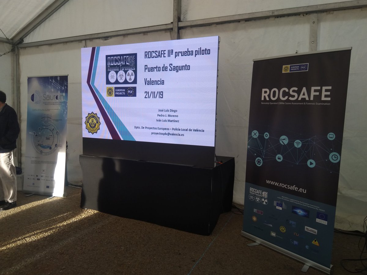 The <a href="/ROCSAFE_H2020/">ROCSAFE</a> project, coordinated by us in @csnuigalway, is today holding a dissemination and demonstration event with the <a href="/SAURONprj/">SAURONproject</a> project in Valencia, Spain, hosted by <a href="/policialocalvlc/">PoliciaLocalValència</a>, attended by many first responders. @NUIGalwayPress