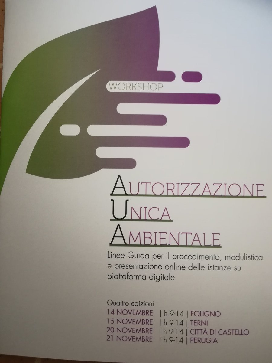 Oggi a #Perugia la <a href="/RegioneUmbria/">Regione Umbria</a> presenta le Linee guida per il procedimento, la modulistica e presentazione #Online su piattaforma digitale dell' #AUA