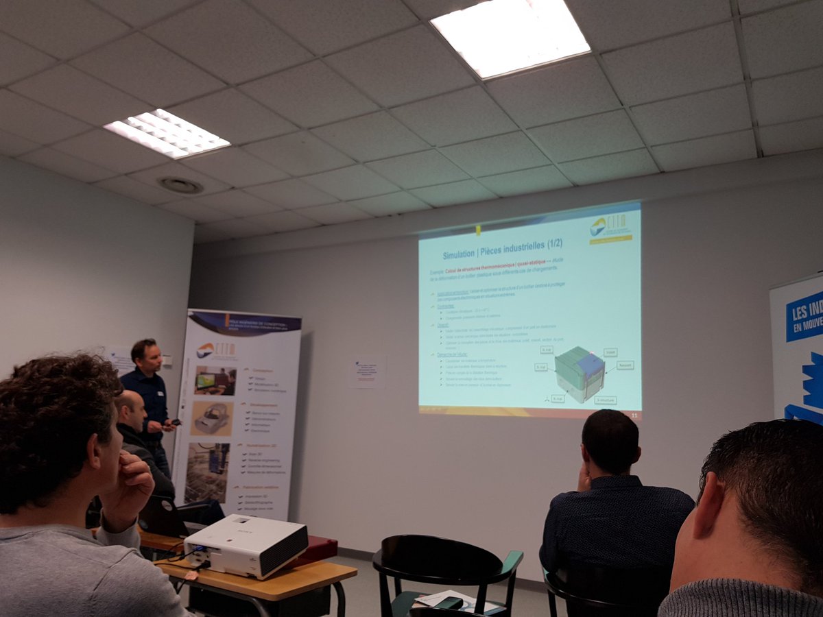 Aude_Errien's tweet image. [Atelier #IndustrieduFutur #SimulationNumerique] 1ère présentation du @CTTM_LeMans sur l&apos;intérêt de la simulation que ce soit sur les procédés de transformation que sur les pièces industrielles cc @cci72 @JB_Benard_CCI49