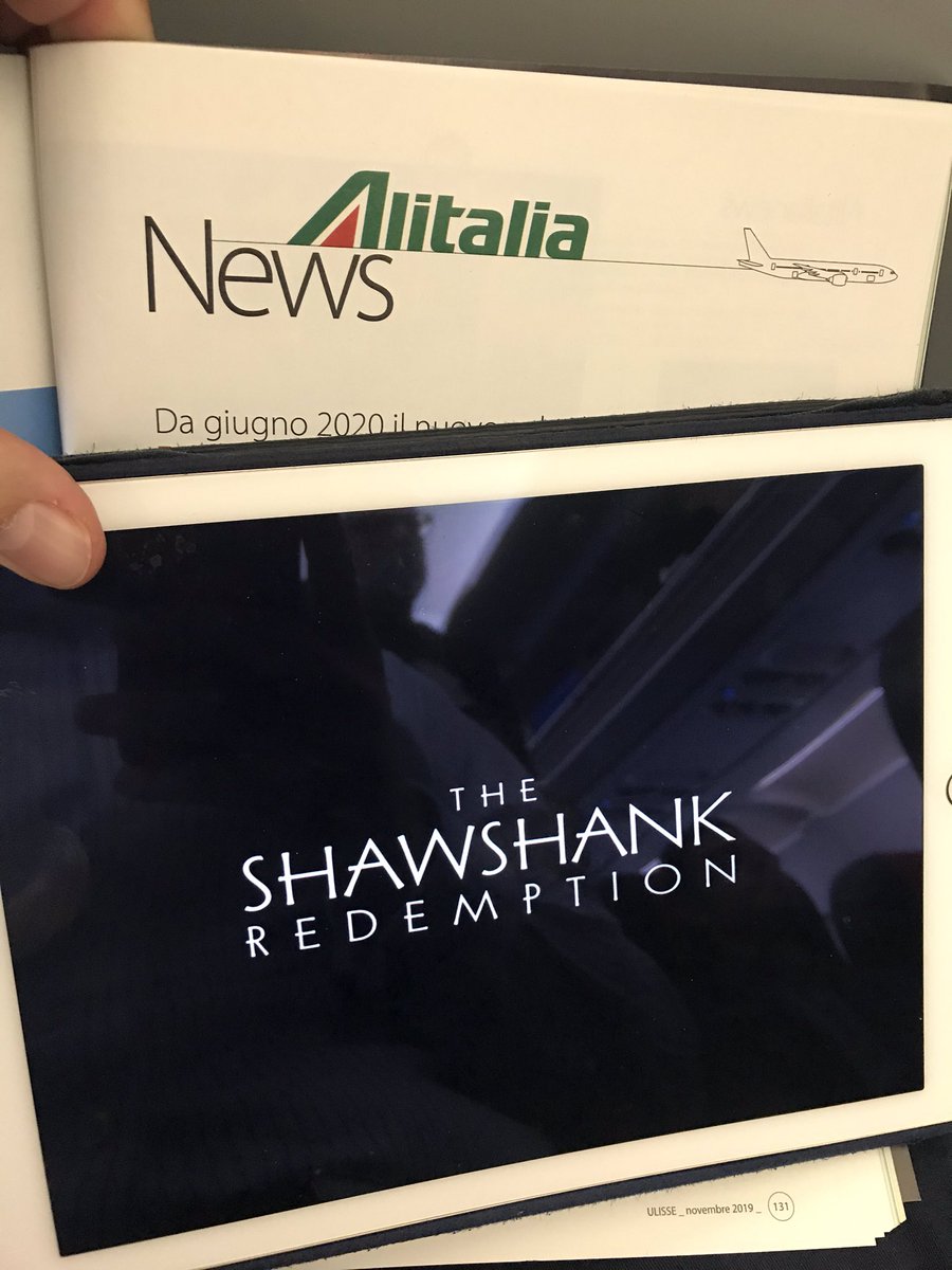 Dear <a href="/Alitalia/">Alitalia</a>, this morning while connecting in Milano I left my iPad on the plane. Thanks to your fantastic staff I got it back just as I was boarding the connecting flight. The best part is I can continue watching Shawshank 😉 Bravissimo!